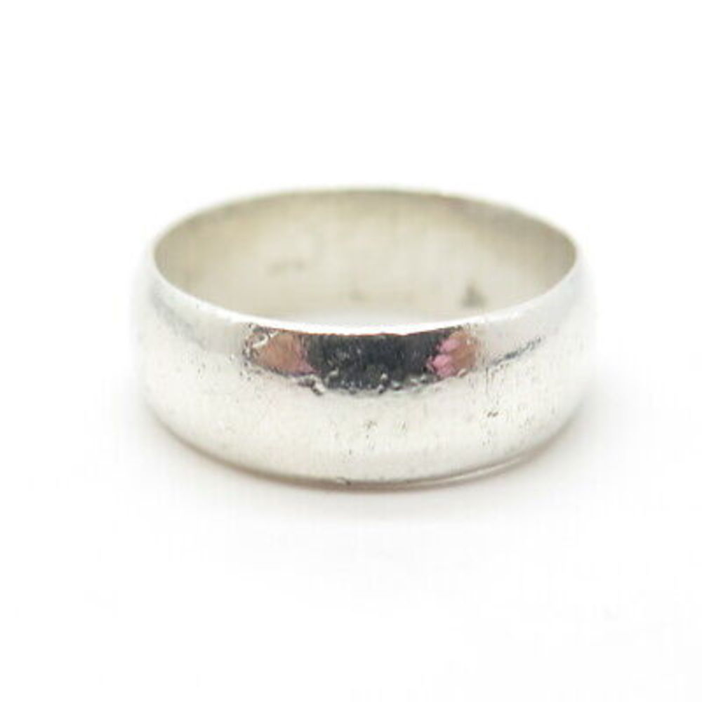 925 Sterling Silver Vintage Classic Band Ring Size 6 - Picture 5 of 8
